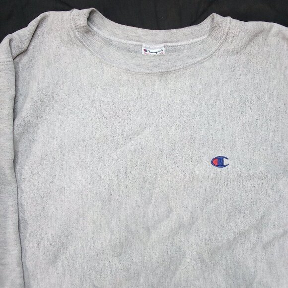 Vintage Champion Reverse Weave Crewneck Sweatshirt Heather Gray - Picture 1 of 5
